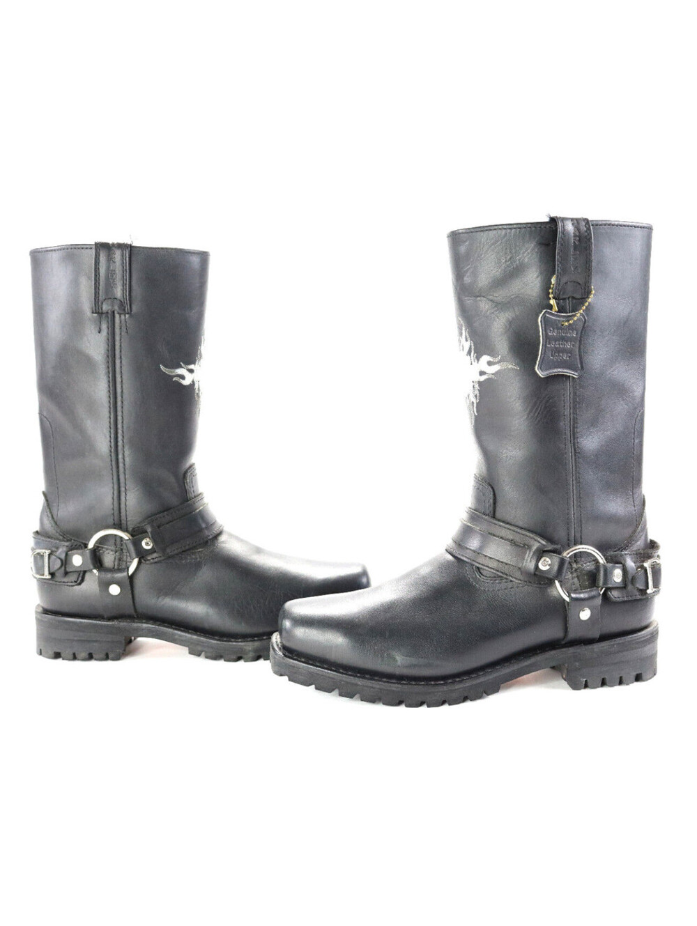 mens harley davidson boots 8.5 black leather Sentry engineer conductor harness